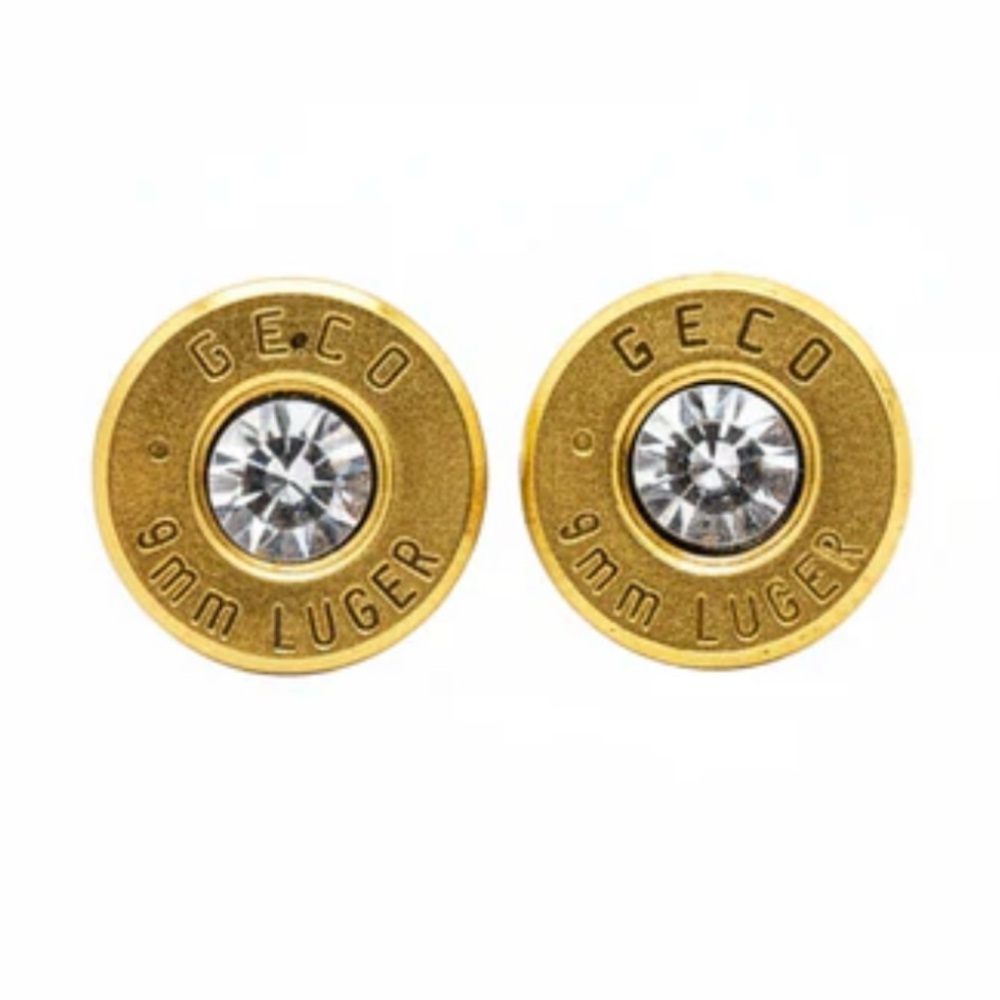 9mm BRASS STUD EARRINGS
